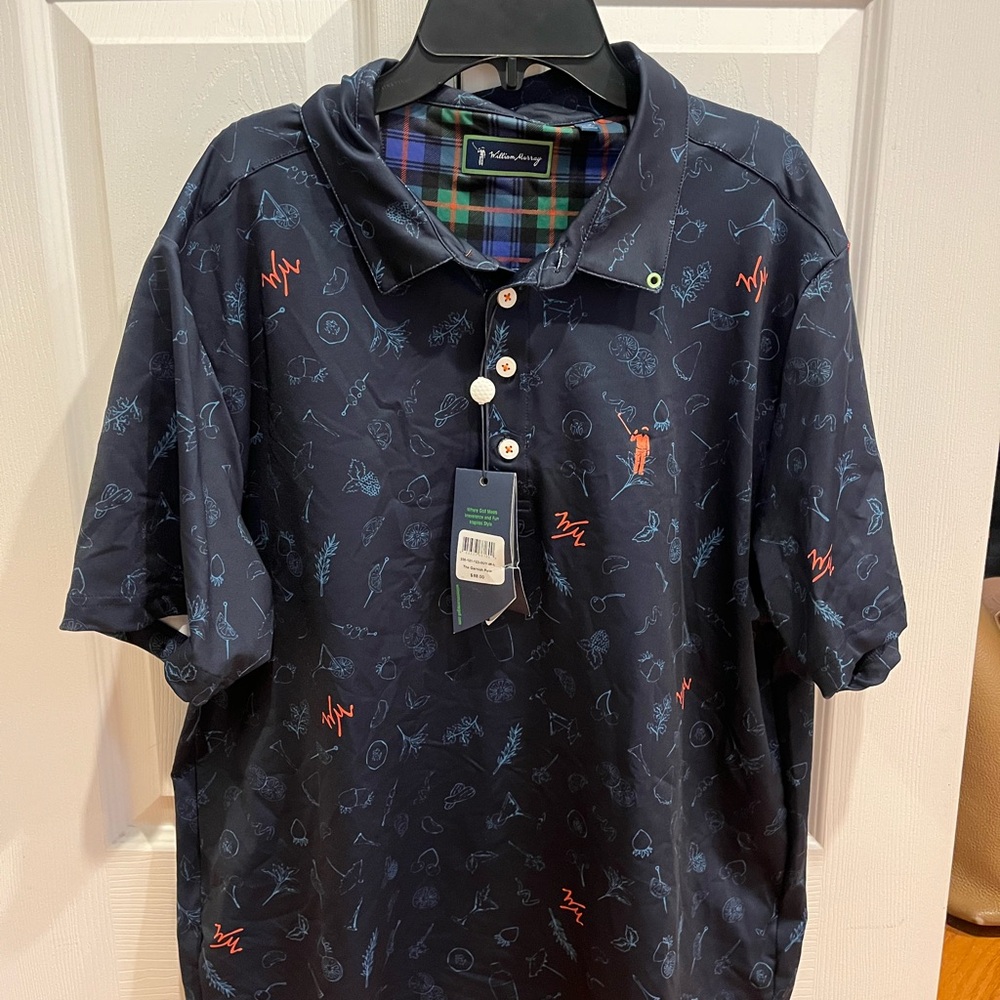 NWT William Murray Men's Navy Polo Shirt